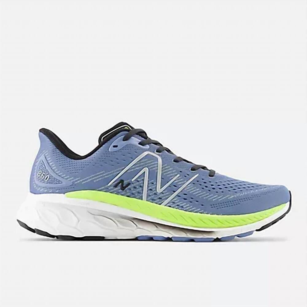 NEW NEW BALANCE men's 860 v13 running shoe in blue/green